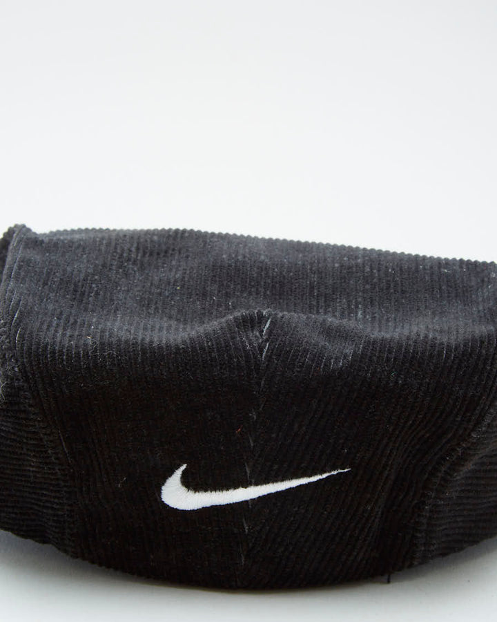 Vintage 90s Nike Black Beret Hat - L