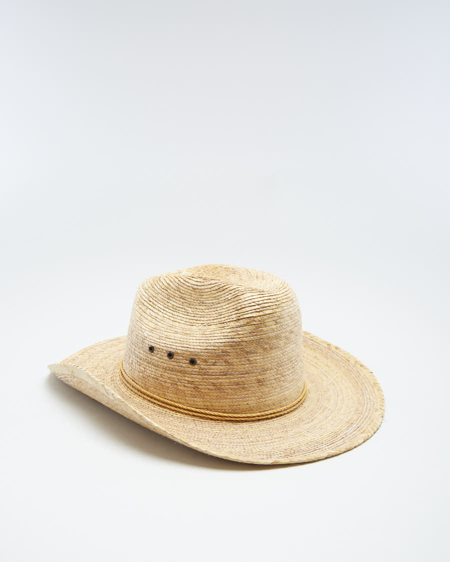 Vintage 90s Handmade Legitimo Sahuayo Palm Straw Hat - XL