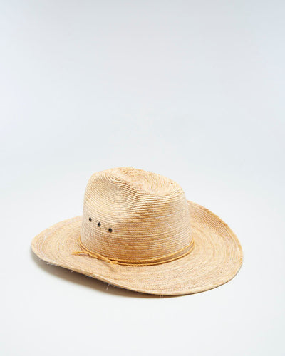 Vintage 90s Handmade Legitimo Sahuayo Palm Straw Hat - XL