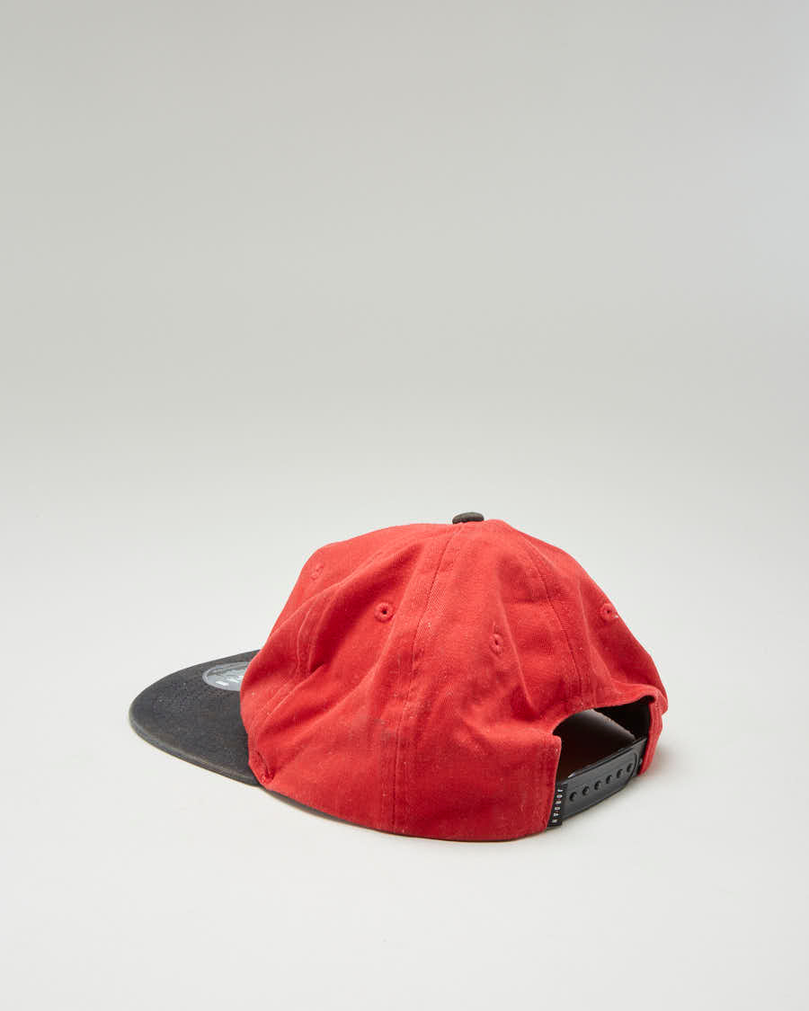 00s Air Jordan Red Embroidered Flat Cap - Adjustable