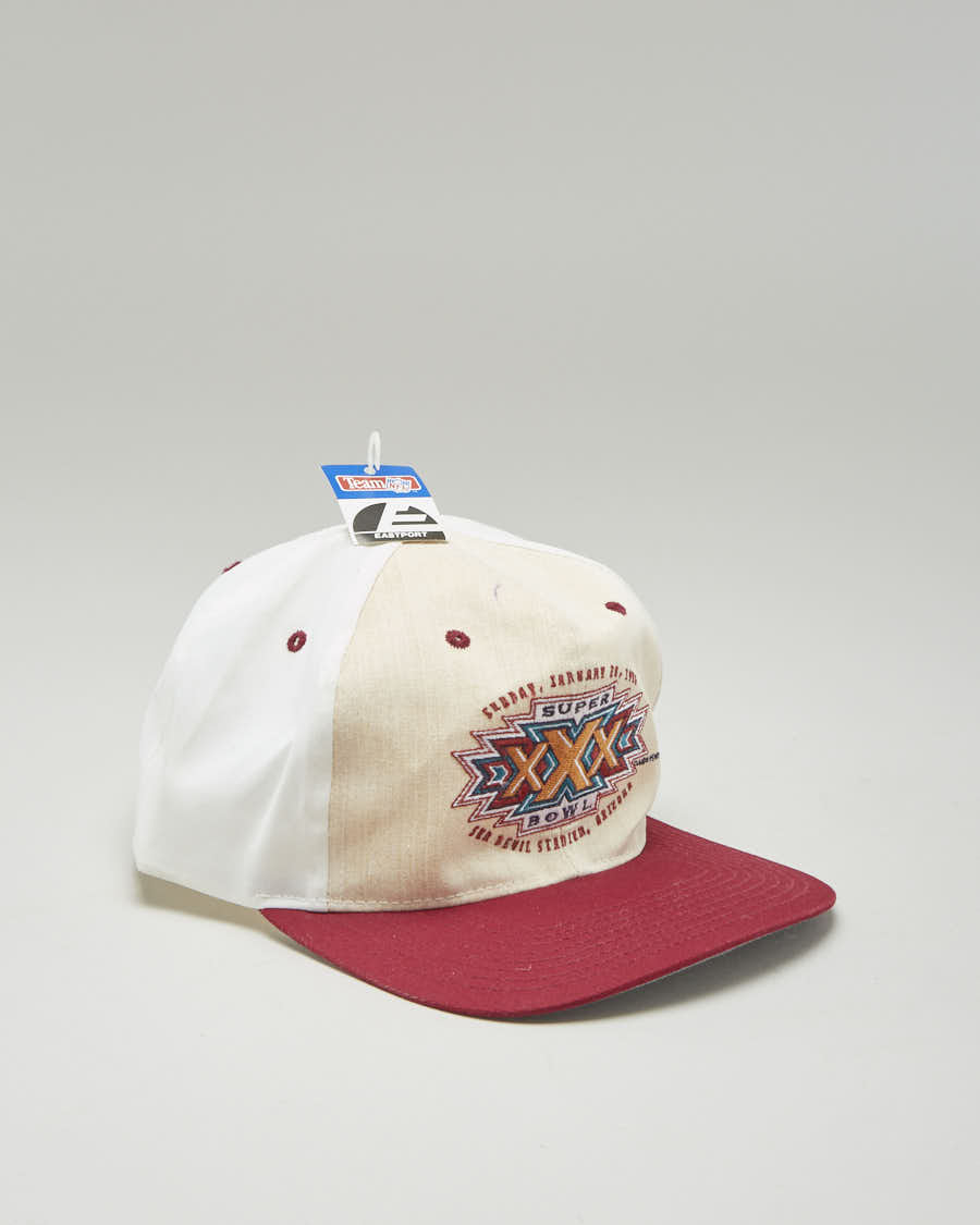 Vintage 1995 NFL Super Bowl XXIX Cream / White Cap Deadstock With Tags - Adjustable