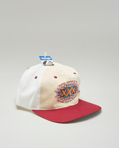Vintage 1995 NFL Super Bowl XXIX Cream / White Cap Deadstock With Tags - Adjustable