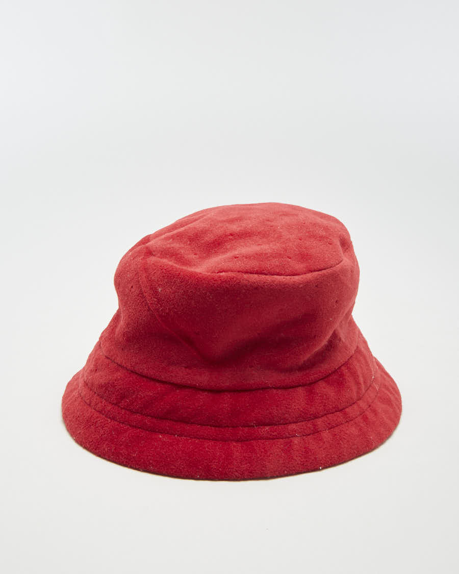 Michiko London Red Reversible Bucket Hat - M