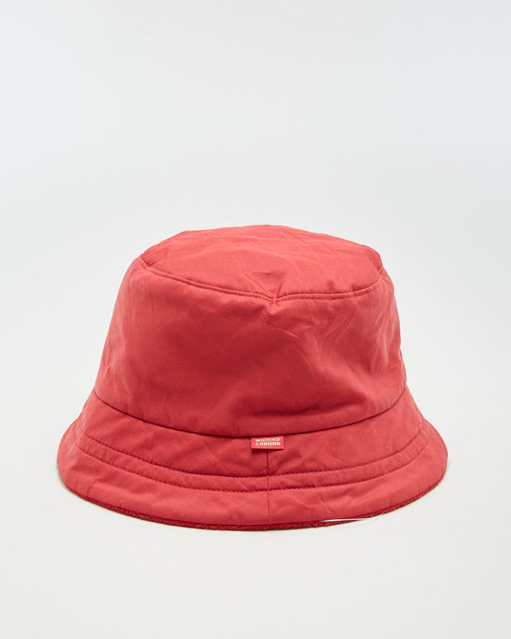 Michiko London Red Reversible Bucket Hat - M