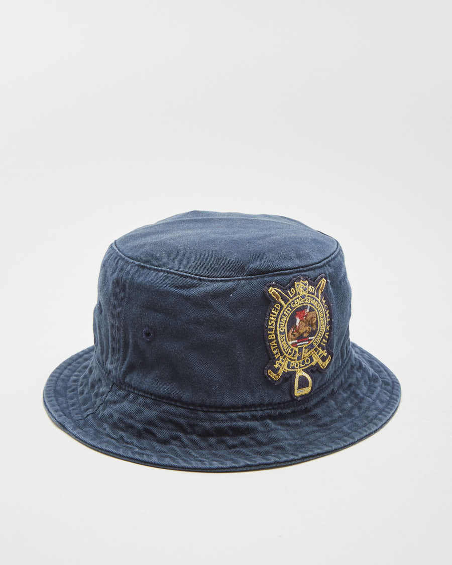 00s Ralph Lauren Blue Embroidered Bucket Hat - S