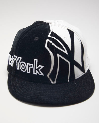 NBA New Ear New York Black And White Snapback