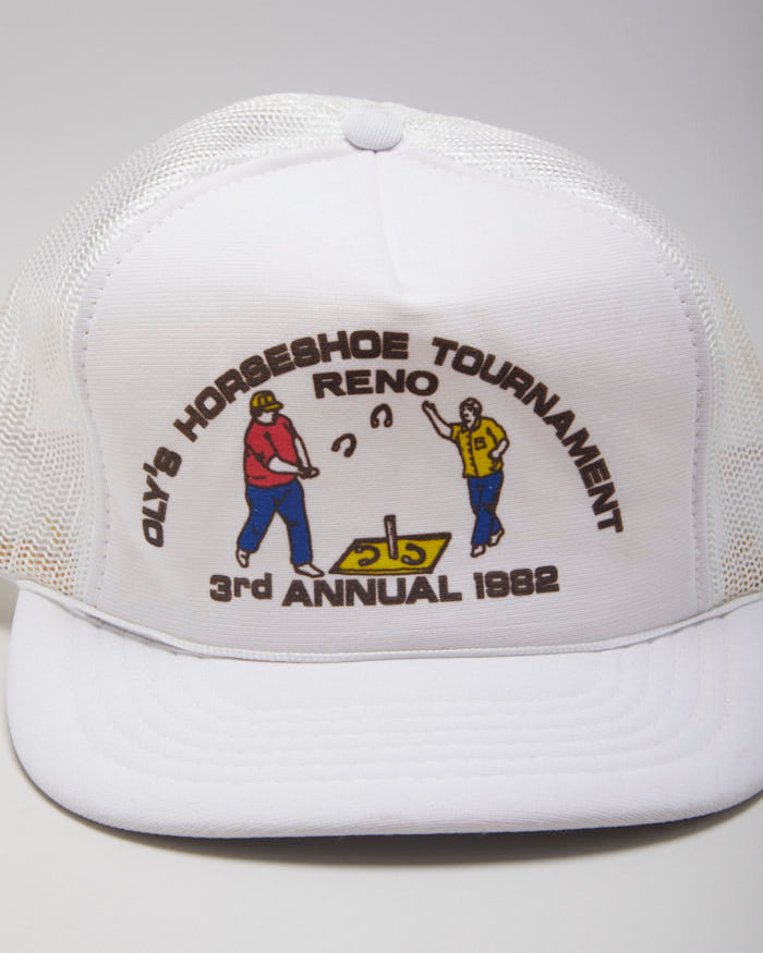 Vintage 90s White Sports Trucker - OS