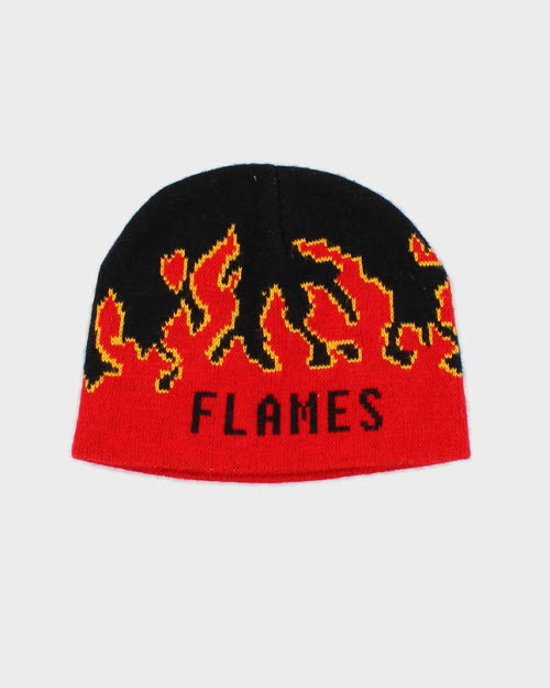 Vintage Y2K Flame Toque Beanie - OS