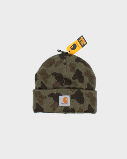 Vintage Carhartt Camouflage Acrylic Watch Cap Beanie - OS