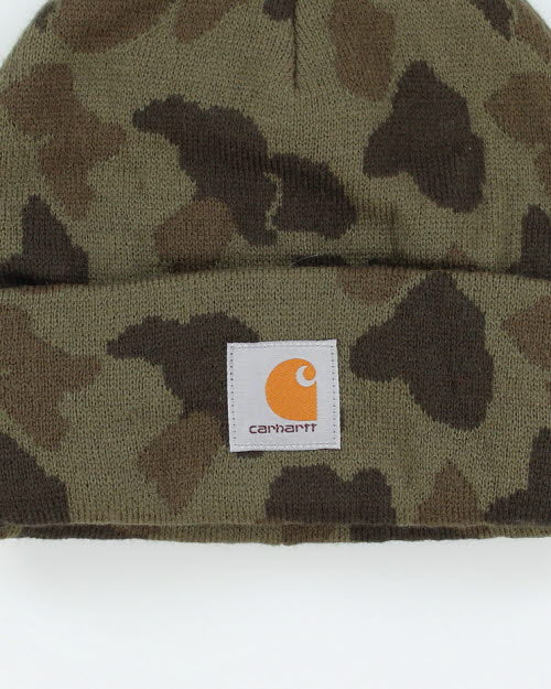 Vintage Carhartt Camouflage Acrylic Watch Cap Beanie - OS