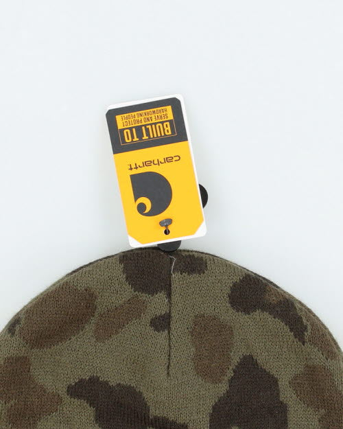 Vintage Carhartt Camouflage Acrylic Watch Cap Beanie - OS