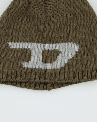 Vintage Y2K Diesel Skull Beanie - Small