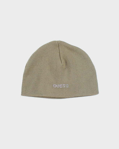 Vintage Y2K Guess Diamante Small Logo Beanie - OS