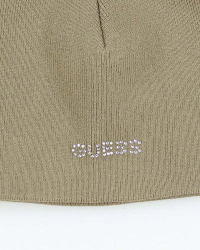 Vintage Y2K Guess Diamante Small Logo Beanie - OS
