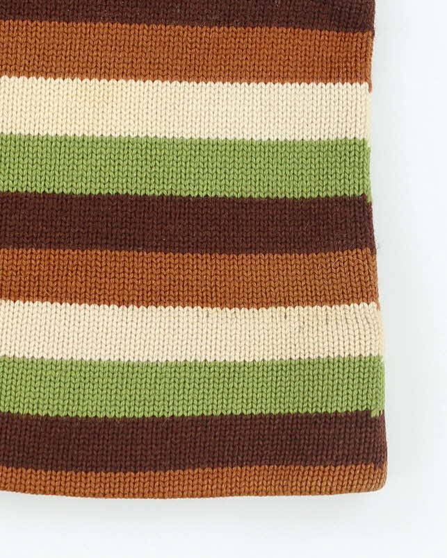 Vintage 70s Pure Virgin Wool Heavyweight Squared Toque Beanie - OS