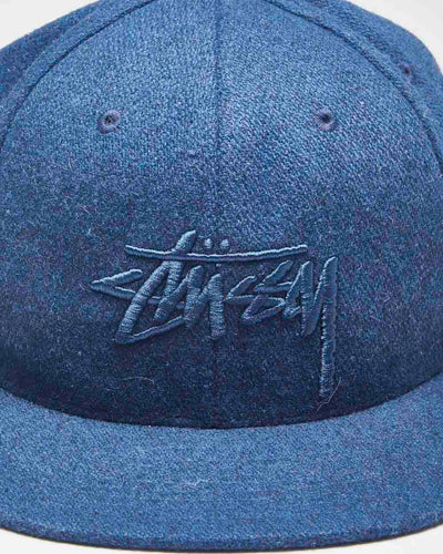 Vintage Stussy Embroidered Logo Snapback Cap - OS
