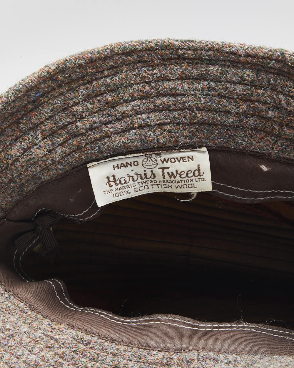 Vintage 90's Harris Tweed 100% Wool Bucket Hat - OS