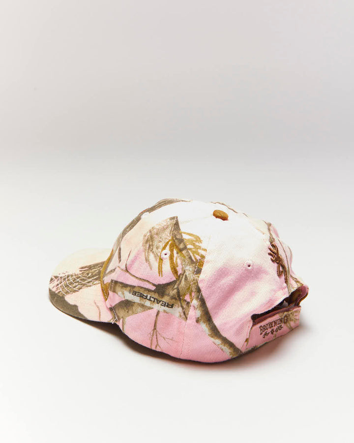Vintage Y2K Browning Pink Real Tree Camo Cap - OS