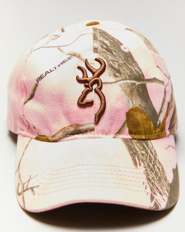 Vintage Y2K Browning Pink Real Tree Camo Cap - OS