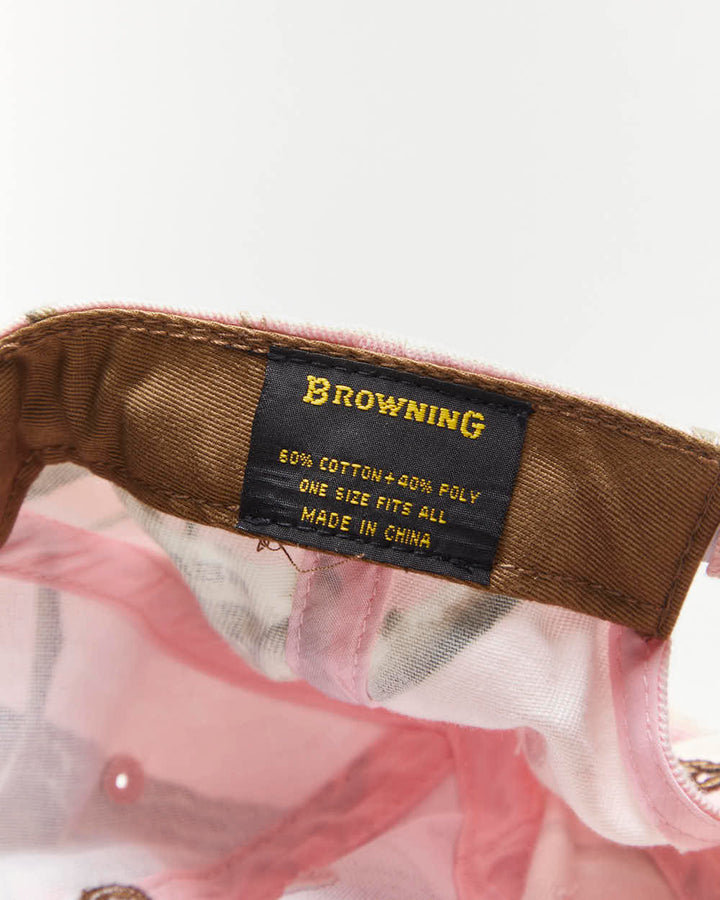 Vintage Y2K Browning Pink Real Tree Camo Cap - OS