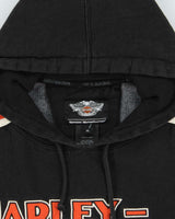 Vintage Harley Davidson Classic Heavyweight Embroidered Pullover Hoodie - XL