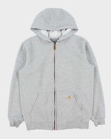 Vintage Carhartt Marl Grey Midweight Loose Fit Zip-Up Hoodie - M