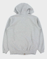 Vintage Carhartt Marl Grey Midweight Loose Fit Zip-Up Hoodie - M