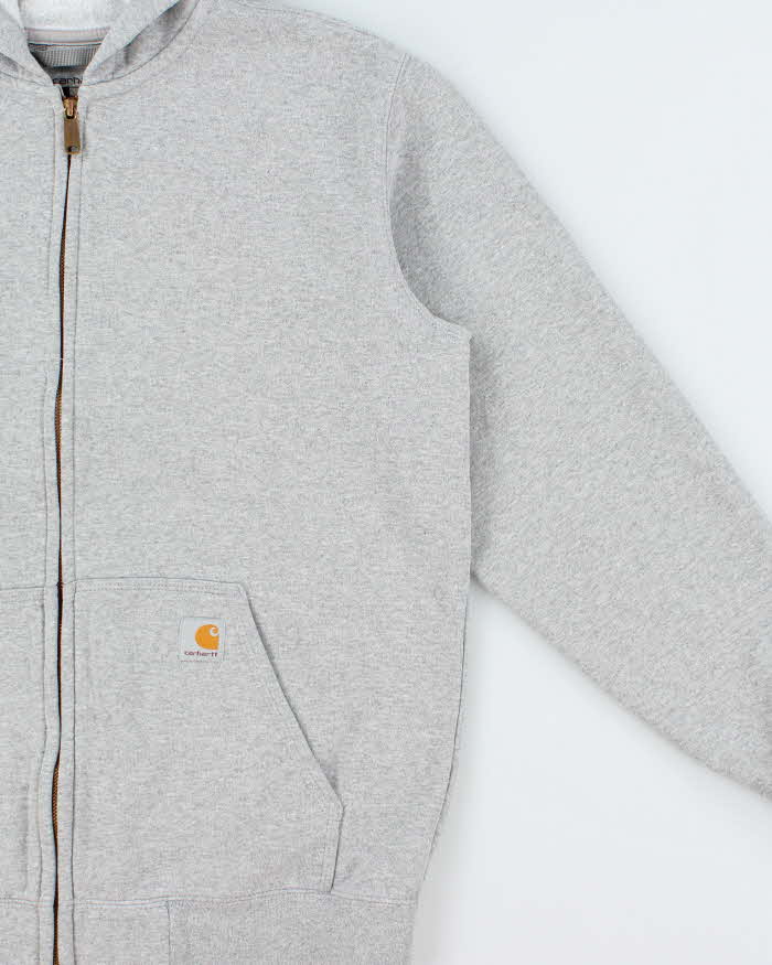 Vintage Carhartt Marl Grey Midweight Loose Fit Zip-Up Hoodie - M