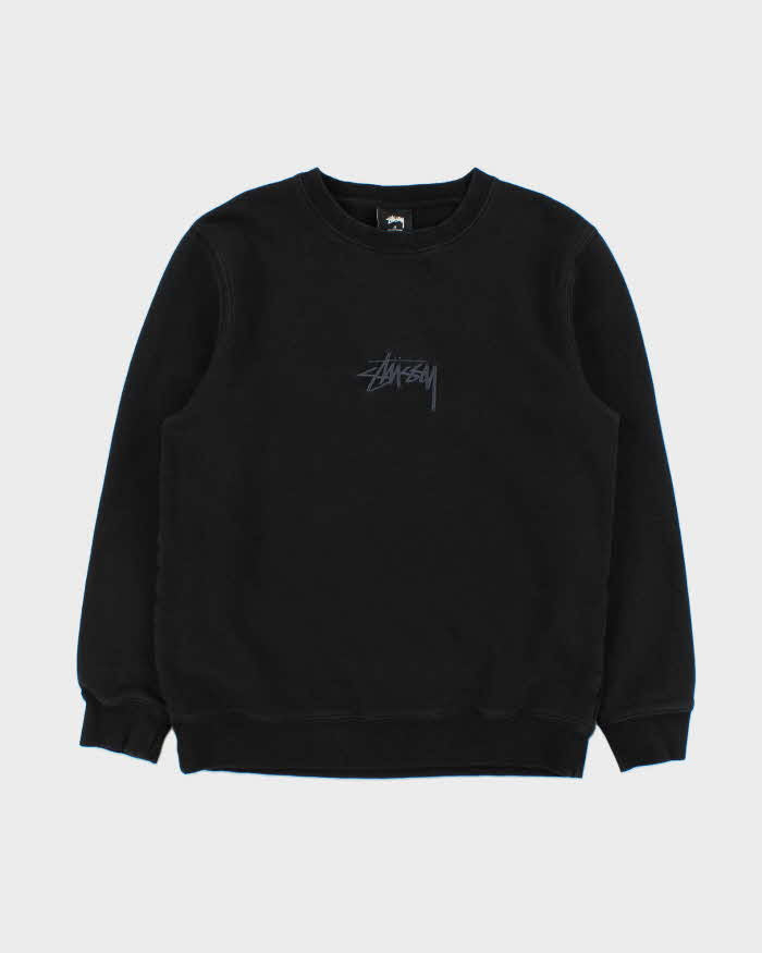 Vintage Stussy Embroidered Logo Crewneck Sweatshirt - S