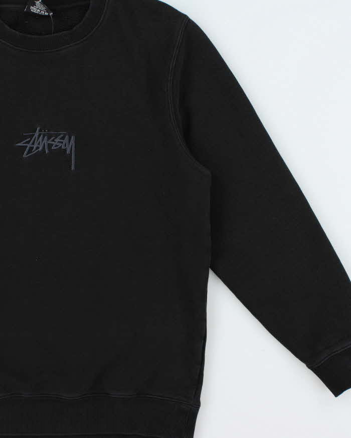 Vintage Stussy Embroidered Logo Crewneck Sweatshirt - S