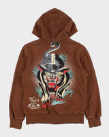 Vintage Ed Hardy Tattooting Embroidered Heavyweight Full-Zip Hoodie - M