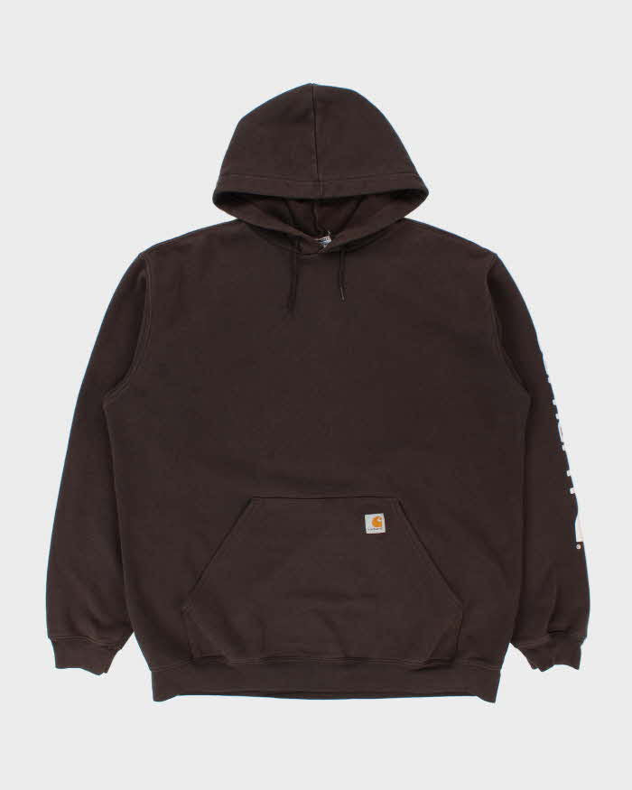 Vintage Carhartt DKB Midweight Sleeve Logo Loose Fit Pullover Hoodie - XL
