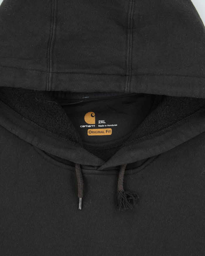 Vintage Carhartt BLK Midweight Sleeve Logo Original Fit Pullover Hoodie - XXL