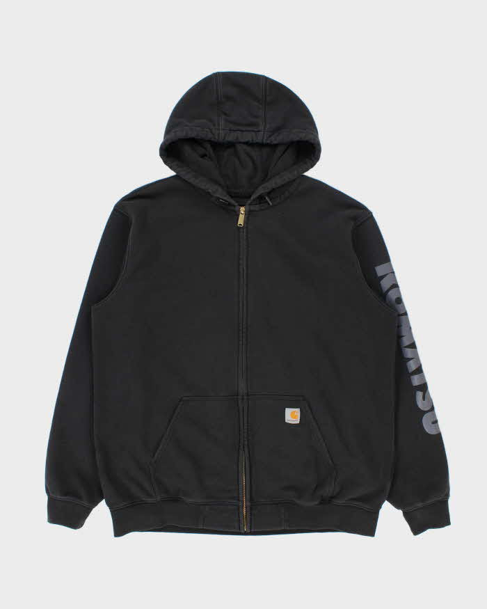 Vintage Carhartt BLK Midweight Loose Fit Full-Zip Hoodie - XL