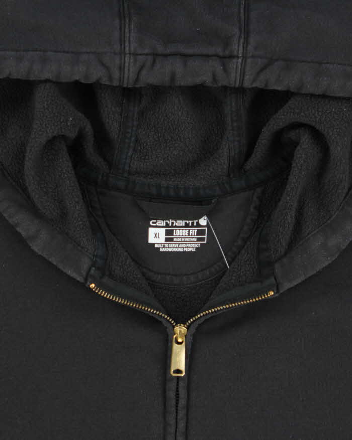 Vintage Carhartt BLK Midweight Loose Fit Full-Zip Hoodie - XL