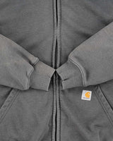 Vintage Carhartt Heavyweight Distressed Loose Fit Full-Zip Rain Defender Hoodie - M
