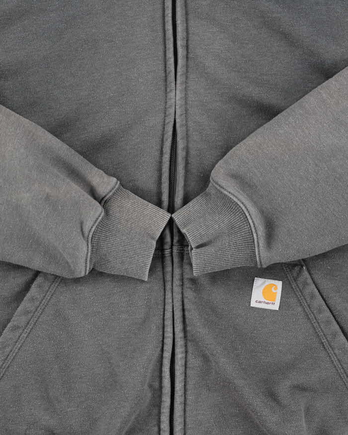 Vintage Carhartt Heavyweight Distressed Loose Fit Full-Zip Rain Defender Hoodie - M
