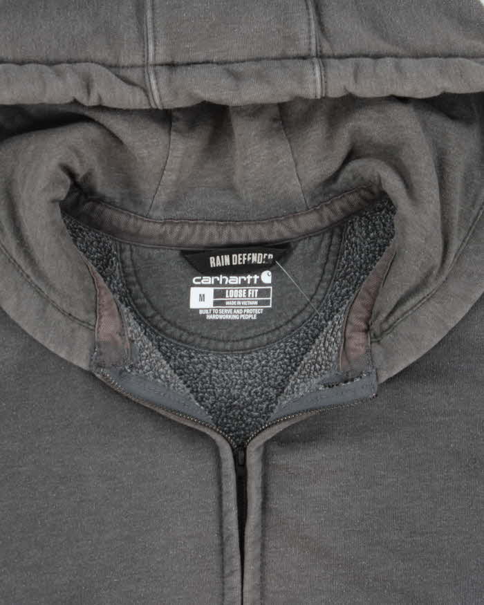 Vintage Carhartt Heavyweight Distressed Loose Fit Full-Zip Rain Defender Hoodie - M
