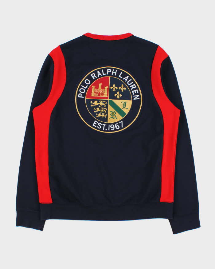 Vintage Polo Ralph Lauren Big Pony 67 Cookie Patch Heavyweight Crewneck Sweatshirt - L