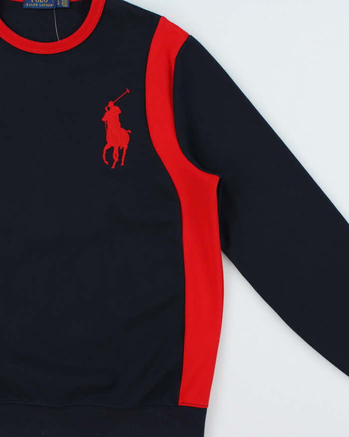 Vintage Polo Ralph Lauren Big Pony 67 Cookie Patch Heavyweight Crewneck Sweatshirt - L