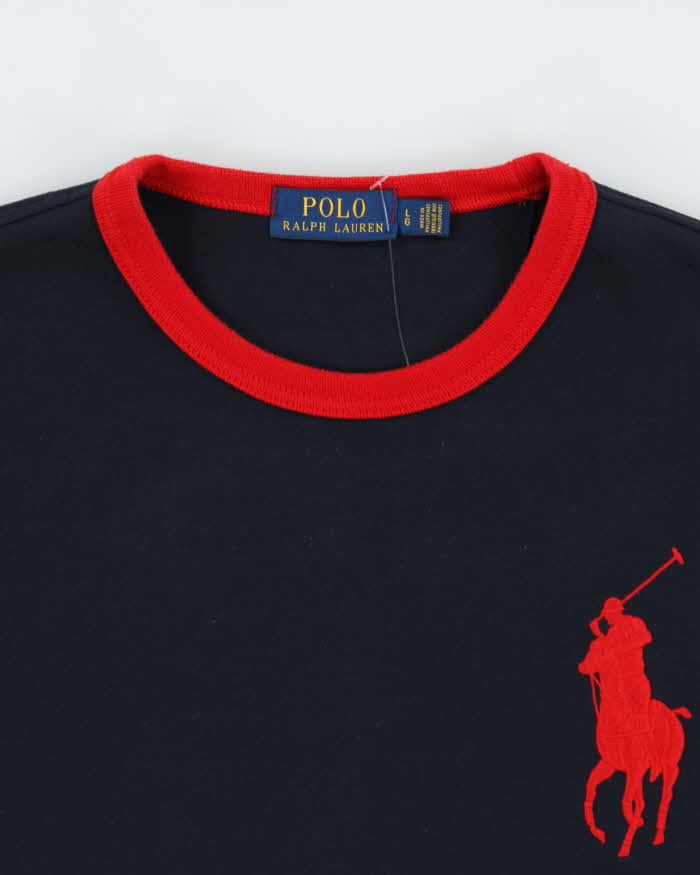Vintage Polo Ralph Lauren Big Pony 67 Cookie Patch Heavyweight Crewneck Sweatshirt - L