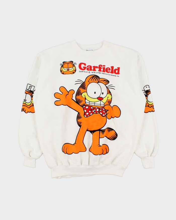 DS Vintage 1990s Garfield 'Smart Cat' Graphic Crewneck Sweatshirt - M