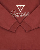 Vintage 1990s Guess Chestnut Embroidered Made In USA Heavyweight Boxy Crewneck Sweatshirt - S