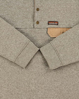 Vintage Patagonia Marl Khaki Fleece Lined Snap Button Canvas Pocket Sweatshirt - M