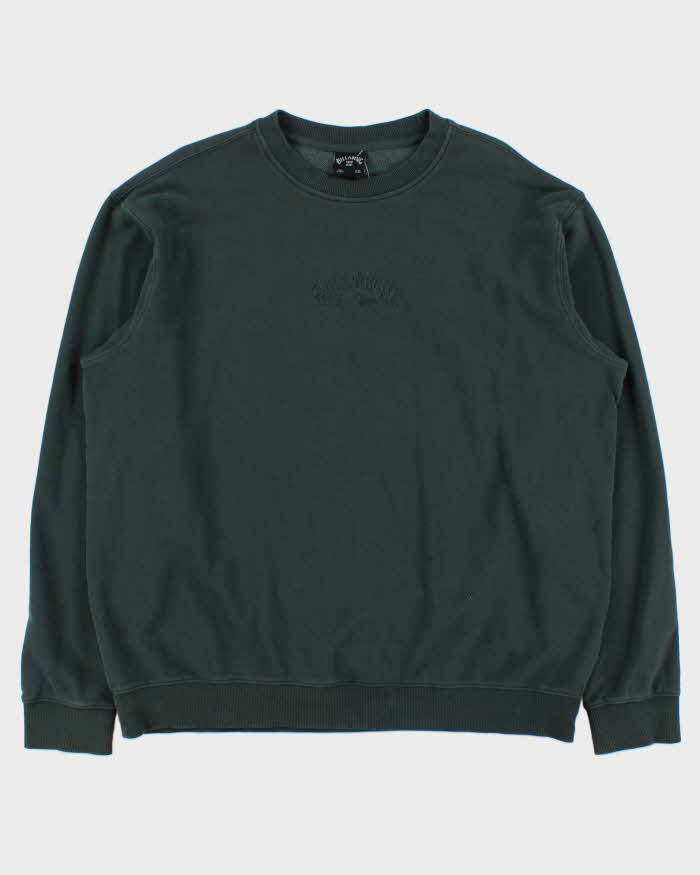 Vintage Billabong Heavyweight Forest Green Embroidered Crewneck Sweatshirt - XXL
