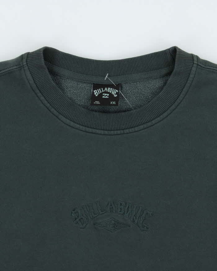 Vintage Billabong Heavyweight Forest Green Embroidered Crewneck Sweatshirt - XXL