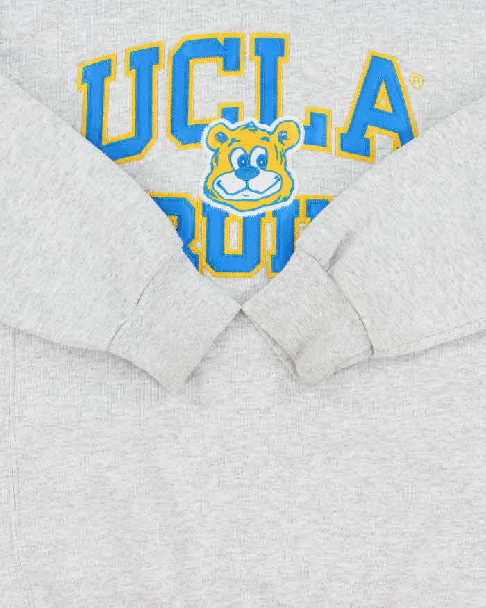 Vintage Y2K 00s Russell Athletic Marl Grey UCLA Bruins Embroidered Crewneck Sweatshirt - M