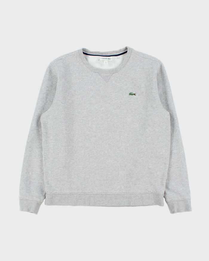 Vintage Lacoste Sport Marl Grey Classic Croc Crewneck Sweatshirt - M