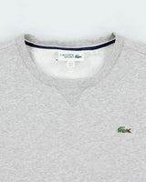 Vintage Lacoste Sport Marl Grey Classic Croc Crewneck Sweatshirt - M
