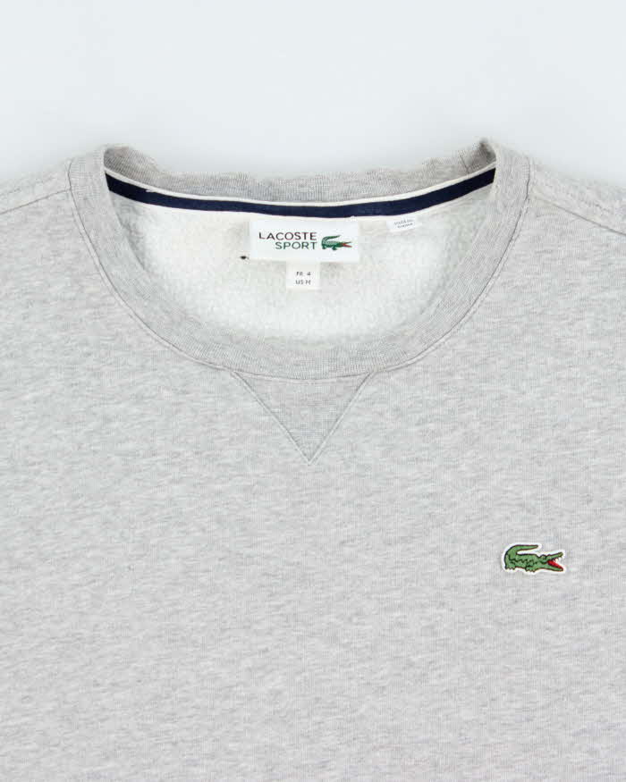 Vintage Lacoste Sport Marl Grey Classic Croc Crewneck Sweatshirt - M